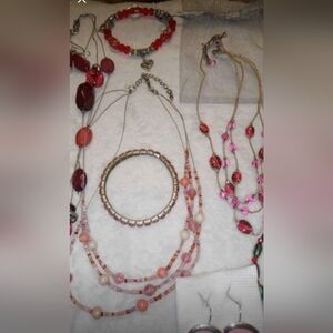 Vintage Pink Jewelry Lot